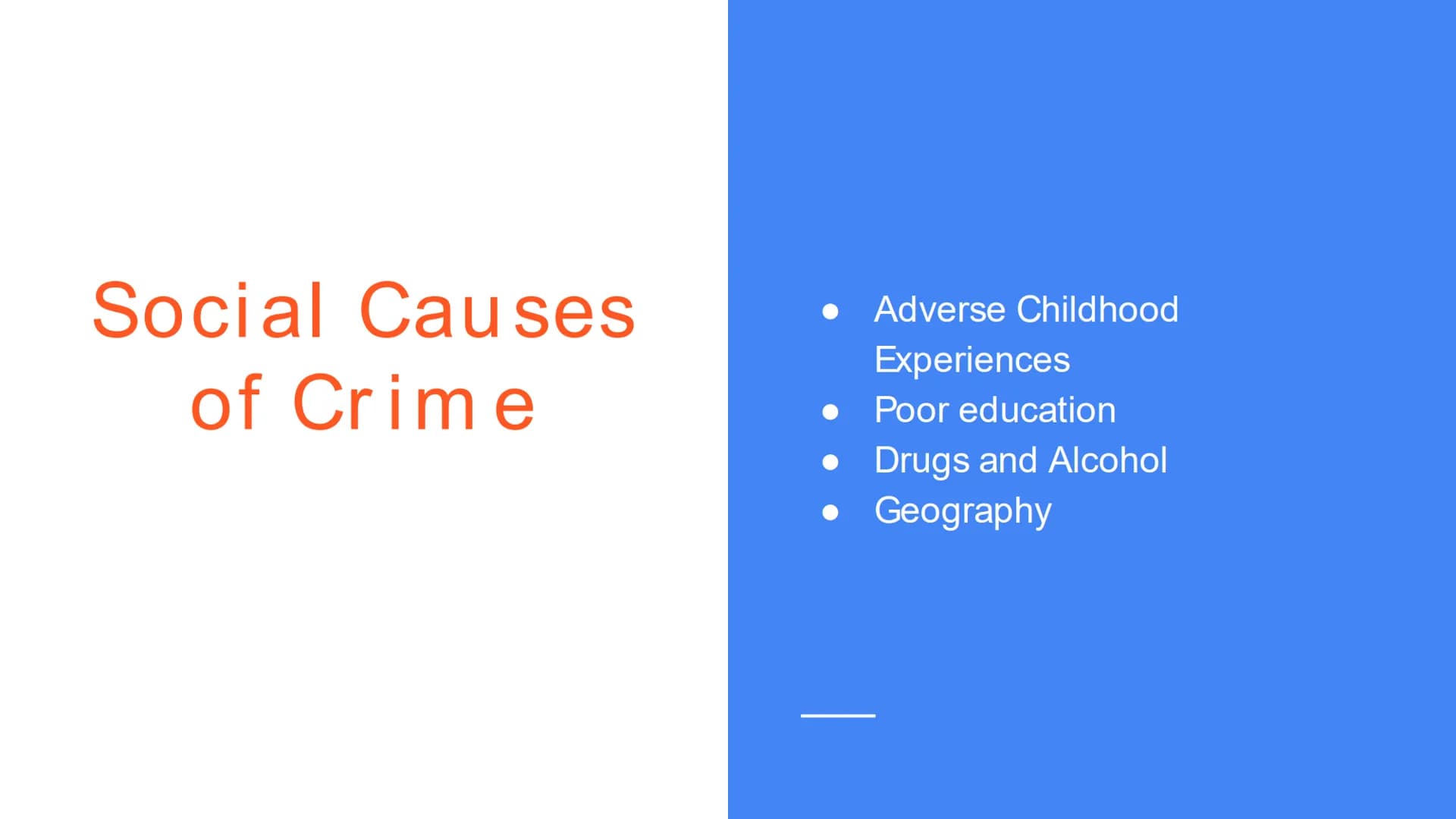 
<h2 id="thenatureofcrime">The Nature of Crime</h2>
<p><strong>What is crime?</strong><br />
Crime is any action that breaks the law of the 
