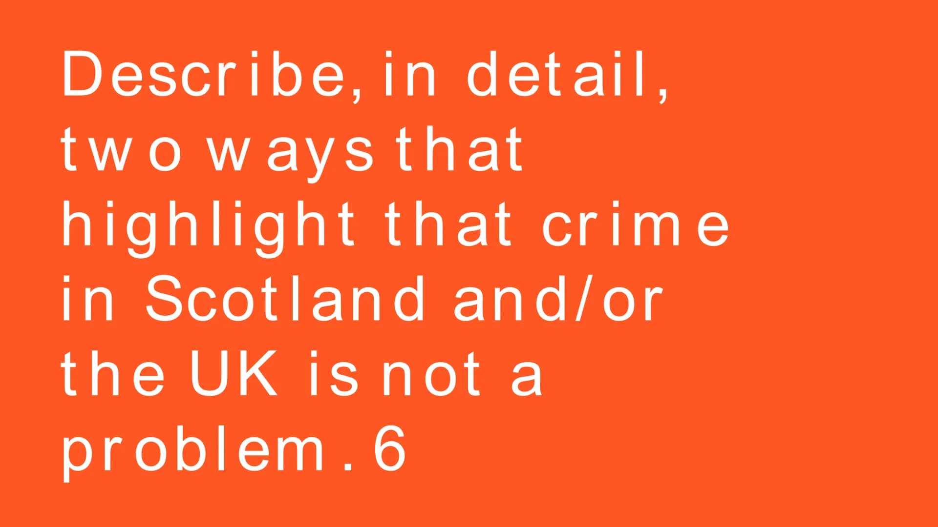 
<h2 id="thenatureofcrime">The Nature of Crime</h2>
<p><strong>What is crime?</strong><br />
Crime is any action that breaks the law of the 