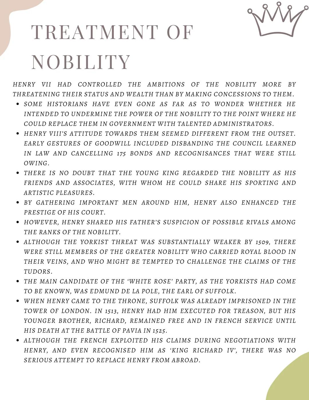 My
HENRY VIII'S COURT
THE IMAGE AND REALITY OF THE NEW KING WAS ALSO
REFLECTED IN THE COURT THAT HE CREATED AROUND
HIMSELF. THE ROYAL COURT 