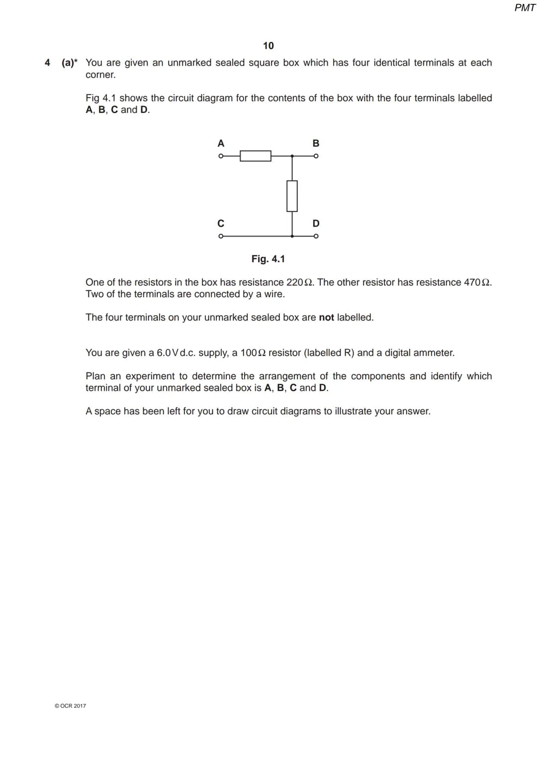 6830 056239
OCR
Oxford Cambridge and RSA
A Level Physics A
H556/03 Unified physics
Thursday 29 June 2017 - Morning
Time allowed: 1 hour 30 m