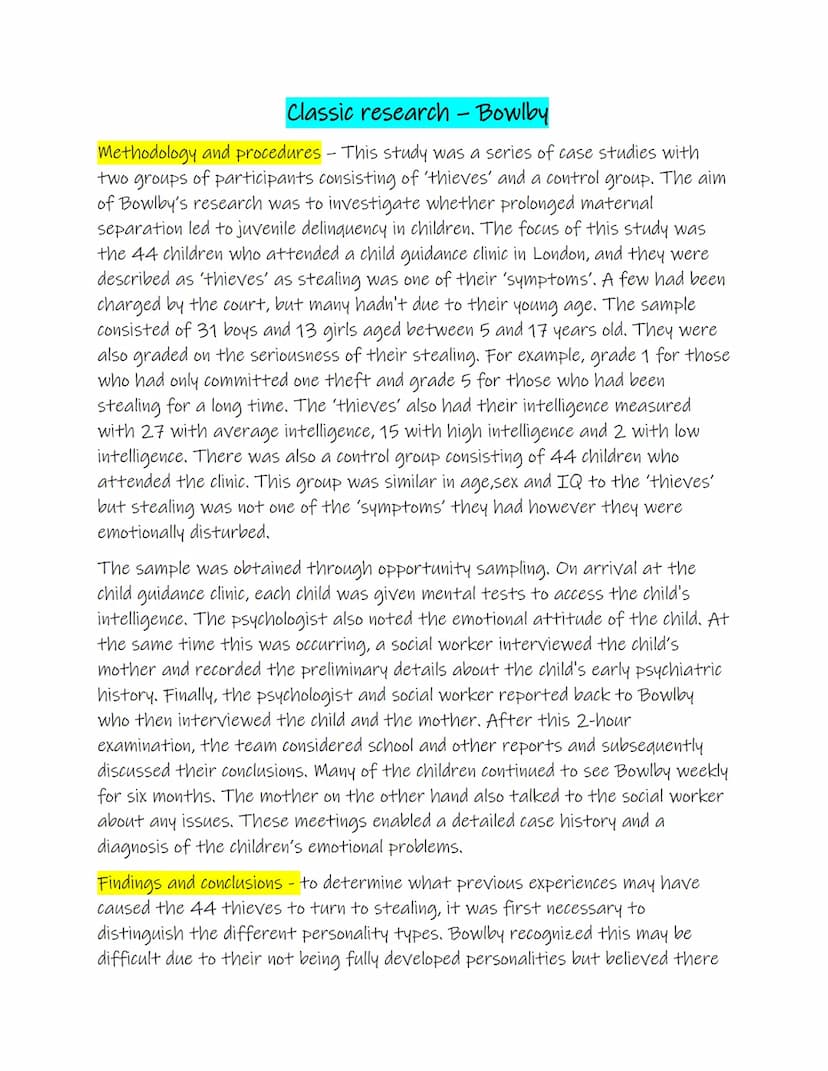 Psychodynamic Approach: assumptions, therapy, evaluation and
Bowlby (evaluation)
Assumption 1- Tripartite personality
Freud believed the adu