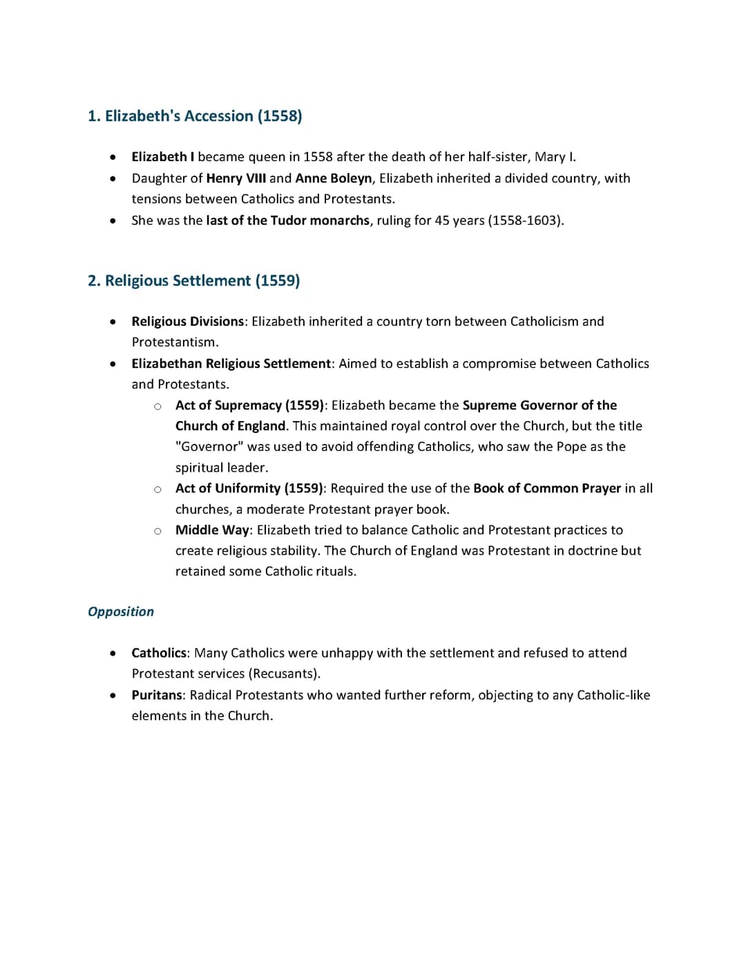 Elizabethan Era