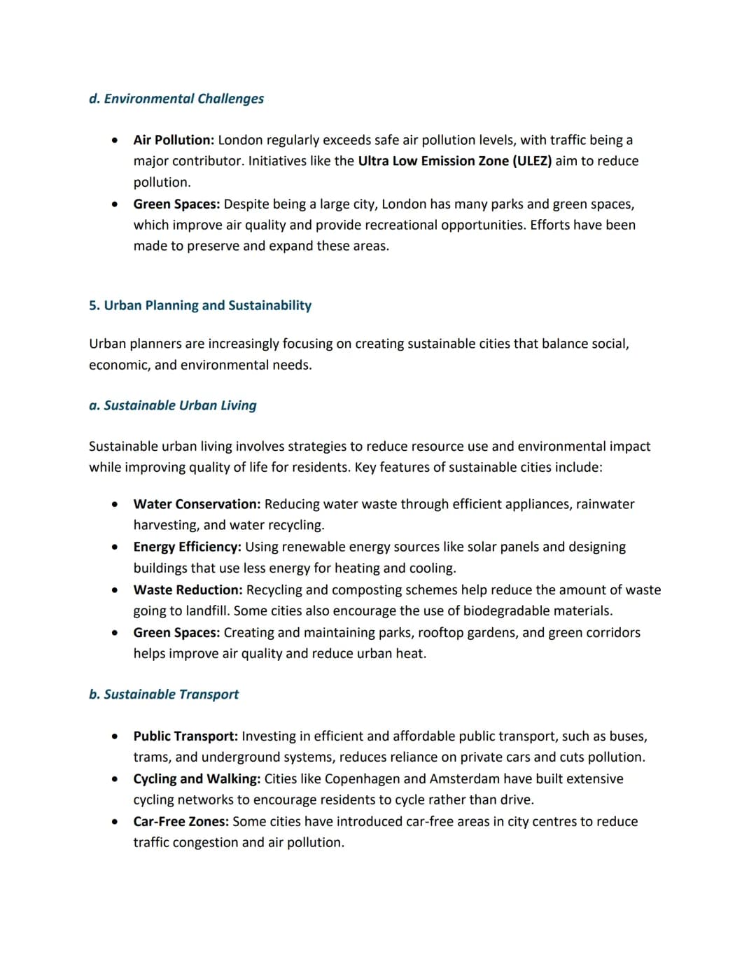 Urban Issues and Challenges - GCSE Geography
Urban areas are growing rapidly across the world, particularly in low-income and newly
emerging