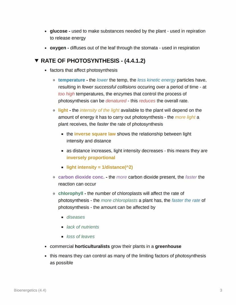 Bioenergetics (4.4)
TOPIC 4 AQA GCSE BIOLOGY
▼ KEY TERMS
• Aerobic respiration - A form of respiration that uses oxygen to release energy
fr