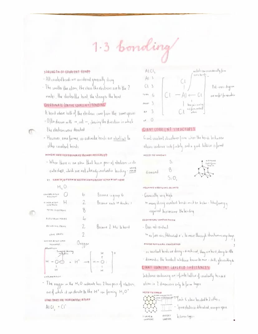 1.3.1 Tonic bonding
LONTE BONO-electrostatic force of attraction between oppositely
ions in a lattice
METALS
charged
- always love elections