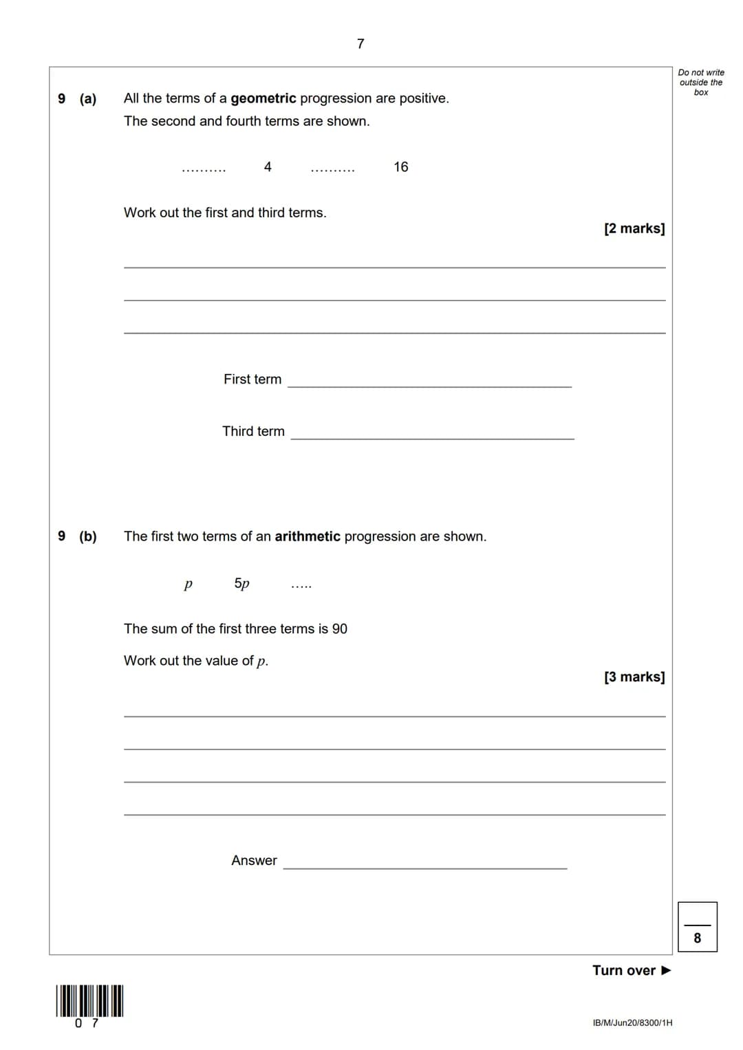AQA
Please write clearly in block capitals.
Centre number
Surname
Forename(s)
Candidate signature
I declare this is my own work.
Candidate n