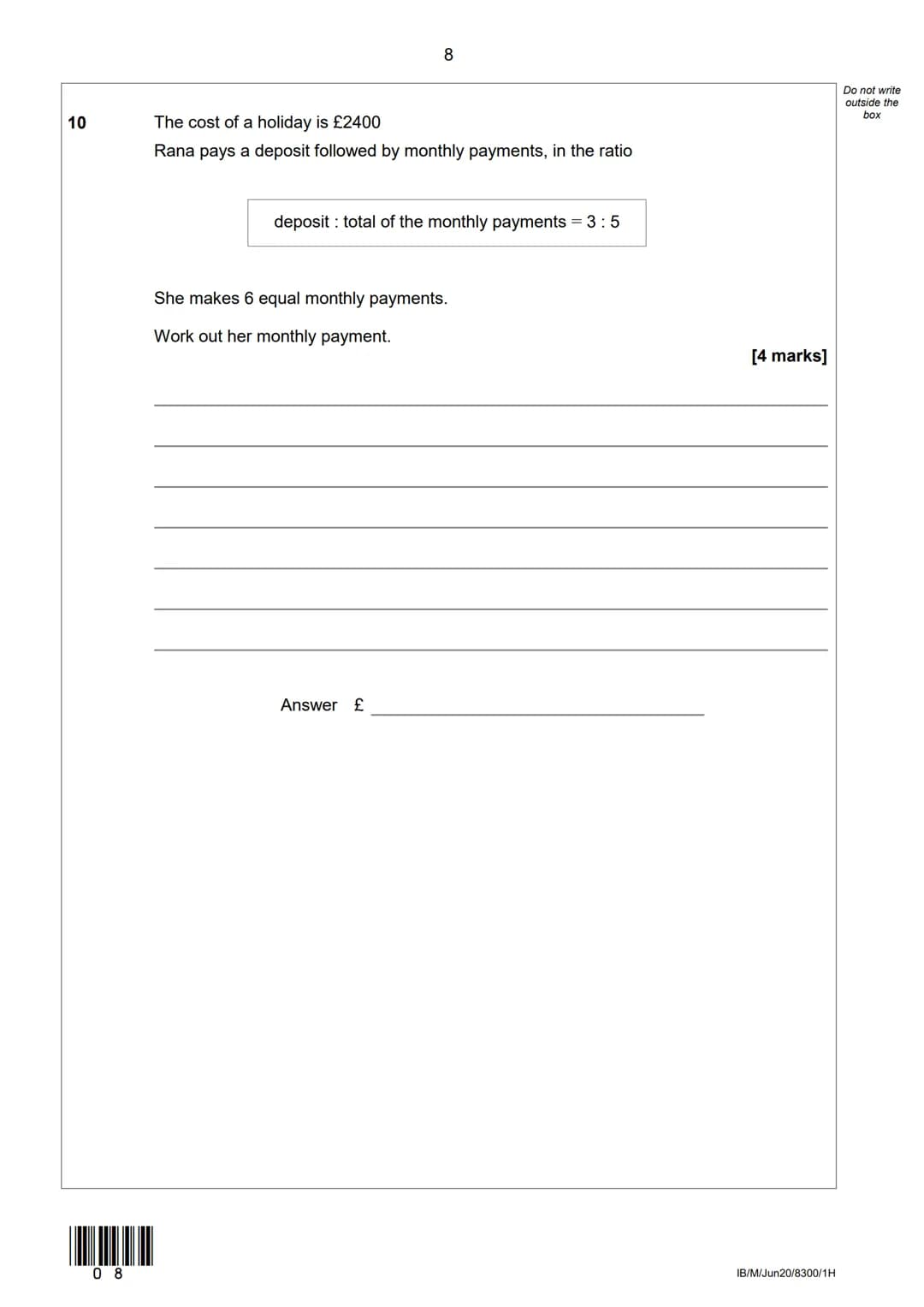 AQA
Please write clearly in block capitals.
Centre number
Surname
Forename(s)
Candidate signature
I declare this is my own work.
Candidate n