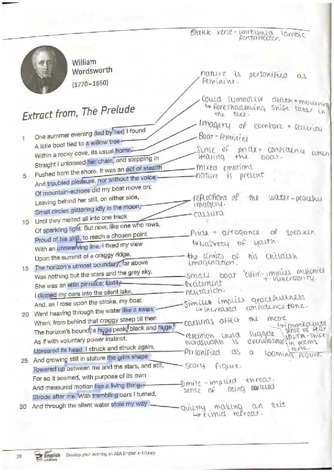 London: Extract from The Prelude Poem PDF, Analysis & Themes for GCSE