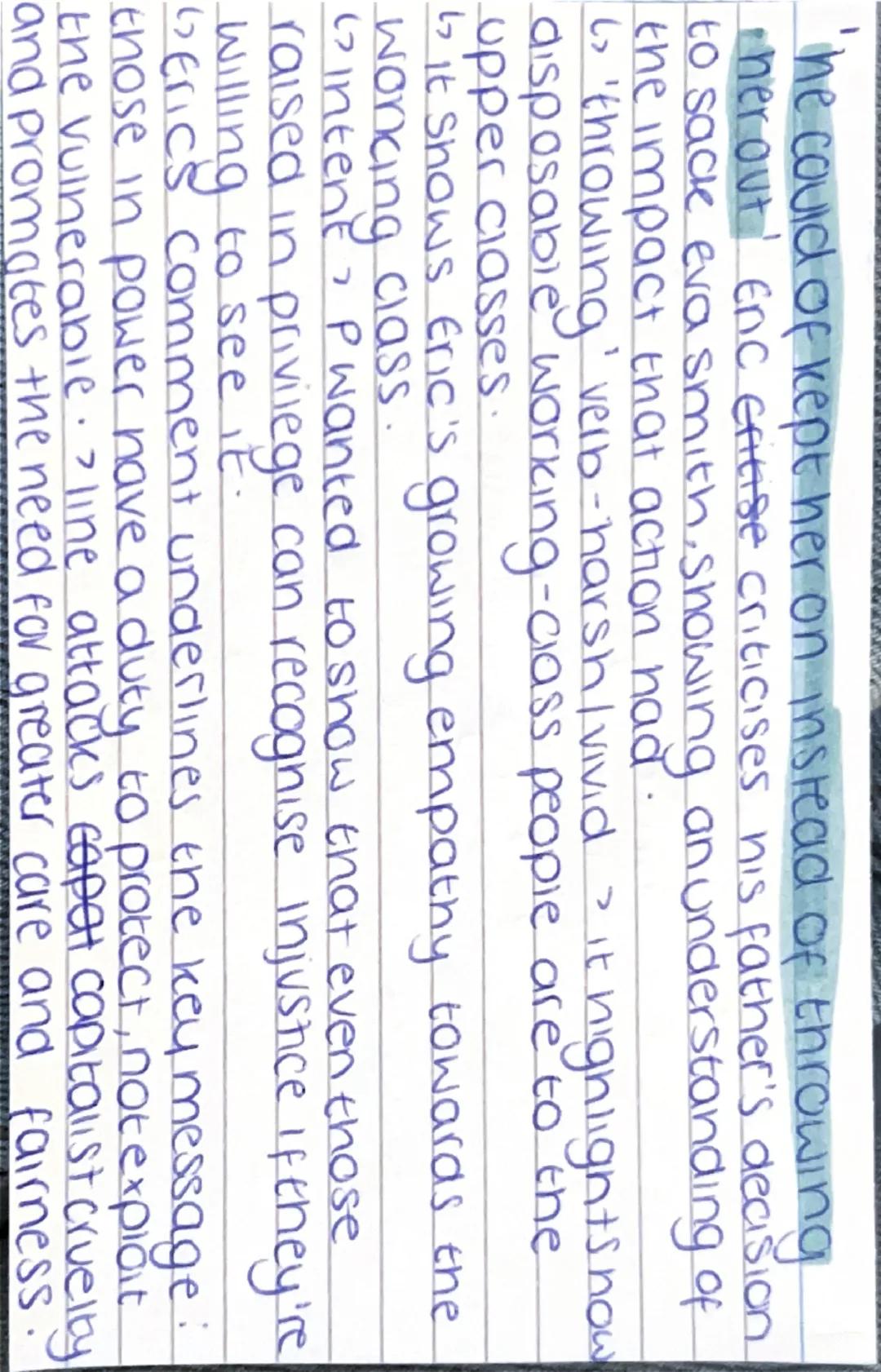 # INSPECTOR CALLS

# ERIC

*Quotes*
*Analysis*
*Inference*

english paper 2 'you're not the father a chap could go to
when he's in trouble t