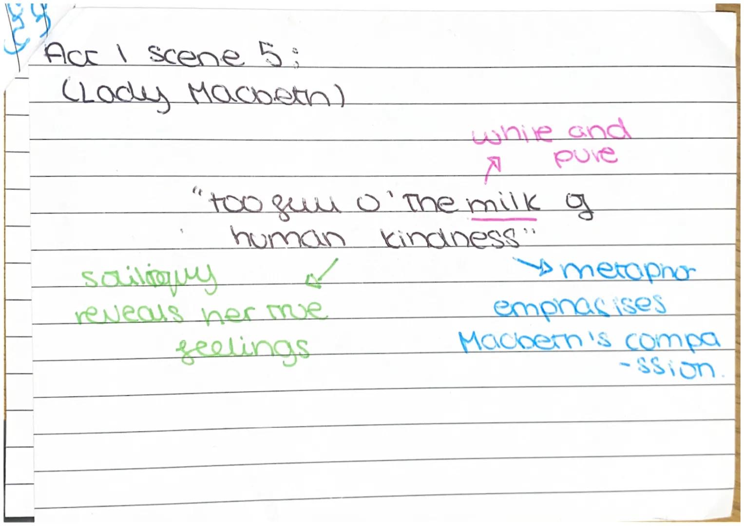 Act I scene 2:
(captain)
embedded information
to highlight importance
gragmented
OR "For brave Macbeth "Owen
he deserves that name="
L
+ lea