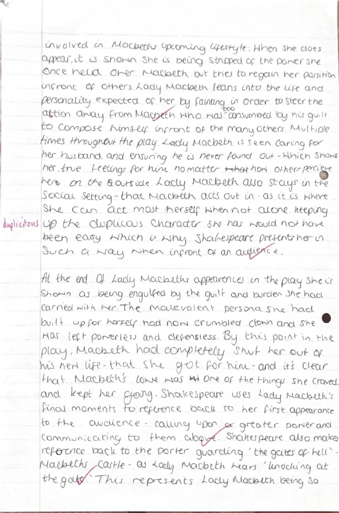 Saoirse
Plan: thesis-presents her on surface as changing, deep down
Was always weak...
1) act I calls upon spirits - alone ‘dangerous flower