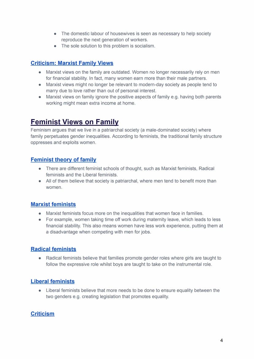 Sociology Families
2.1 Functions of Families Page 2
Functionalist Views on Family
Marxist Views on Family
Feminist Views on Family
2.2 Famil