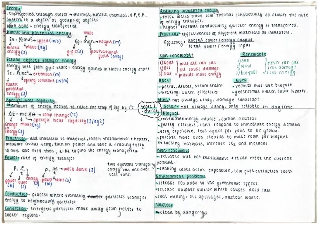 GCSE Physics Fun: Energy Notes, Questions & Answers PDF