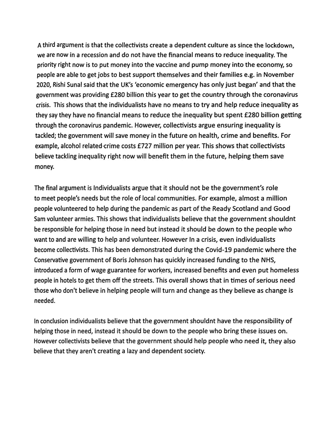 Modern Studies Essay
Evaluate the view that the government should be responsible for tackling
social inequality
This essay will look into ho