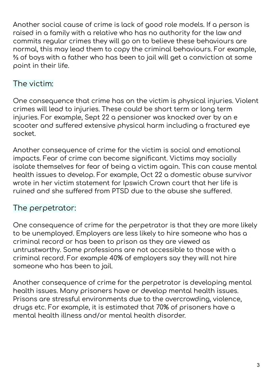 Nat 5 Modern Studies
Revision Booklet
Unit 1- Crime and the Law:
• Causes of Crime
Consequences of Crime
• Where, When and Who
• The Police
