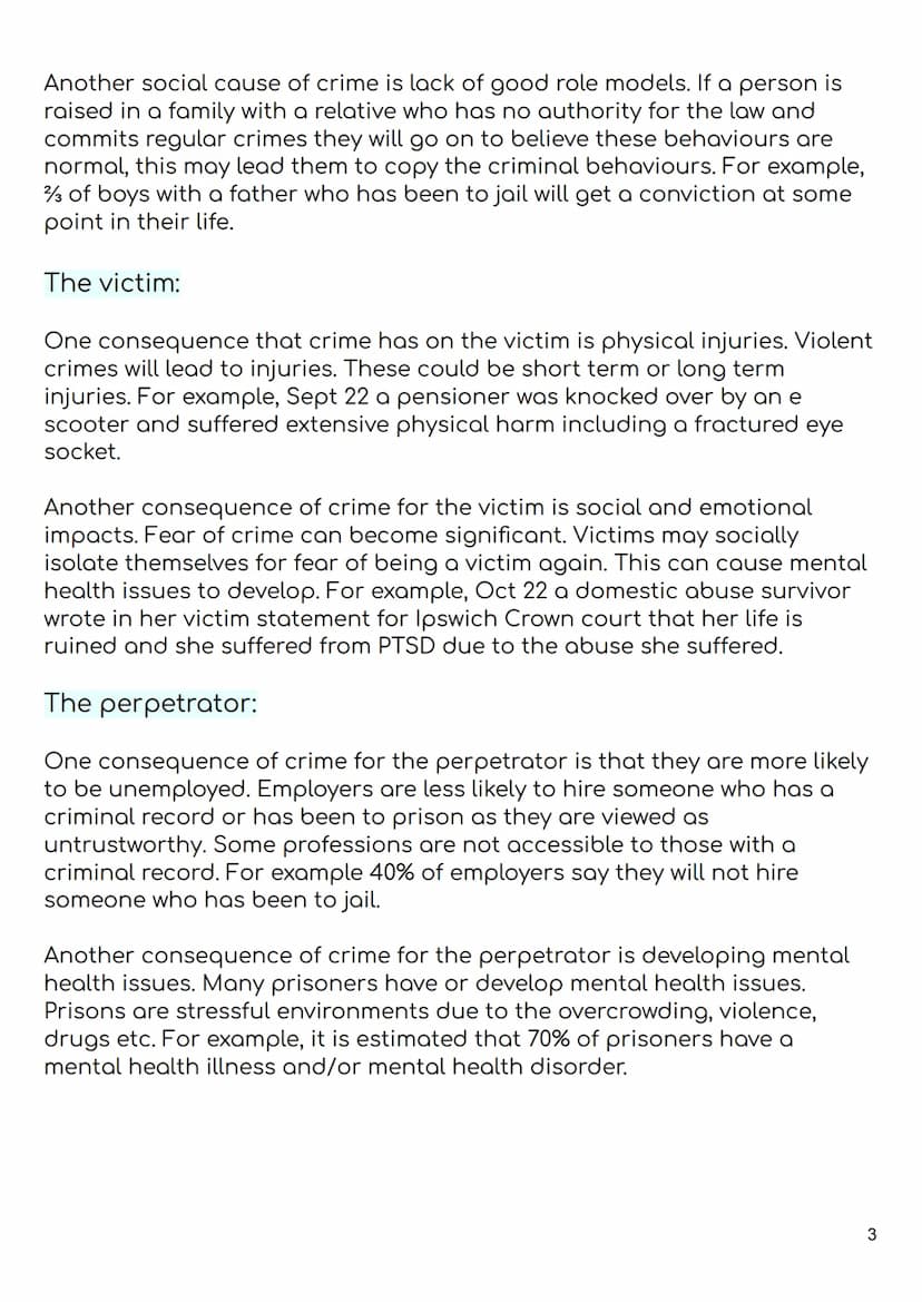 Nat 5 Modern Studies
Revision Booklet
Unit 1- Crime and the Law:
• Causes of Crime
Consequences of Crime
• Where, When and Who
• The Police
