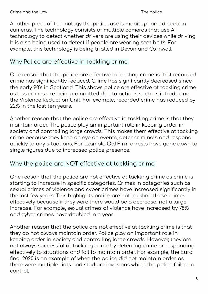 Nat 5 Modern Studies
Revision Booklet
Unit 1- Crime and the Law:
• Causes of Crime
Consequences of Crime
• Where, When and Who
• The Police
