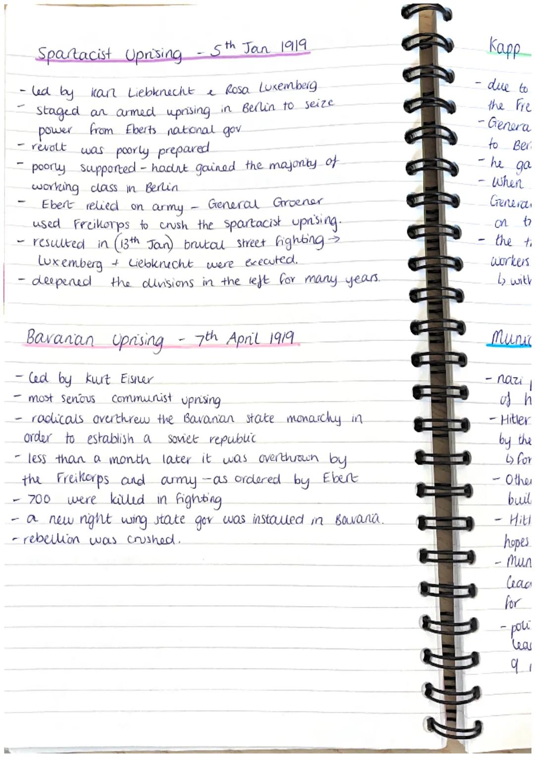 -
-
Spartacist Uprising.
5th Jan 1919
led by kan Liebknecht e Rosa Luxemberg
staged an armed uprising in Berlin to seize
power
from Eberts n