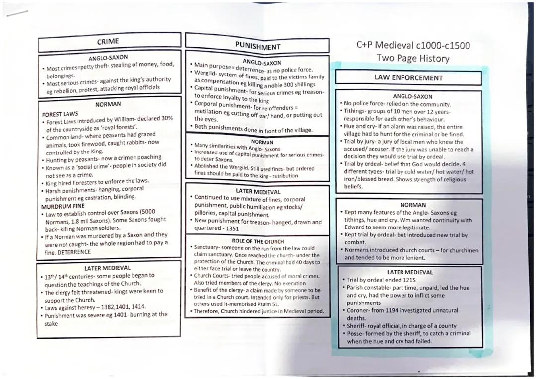 Crime and punishment medieval 