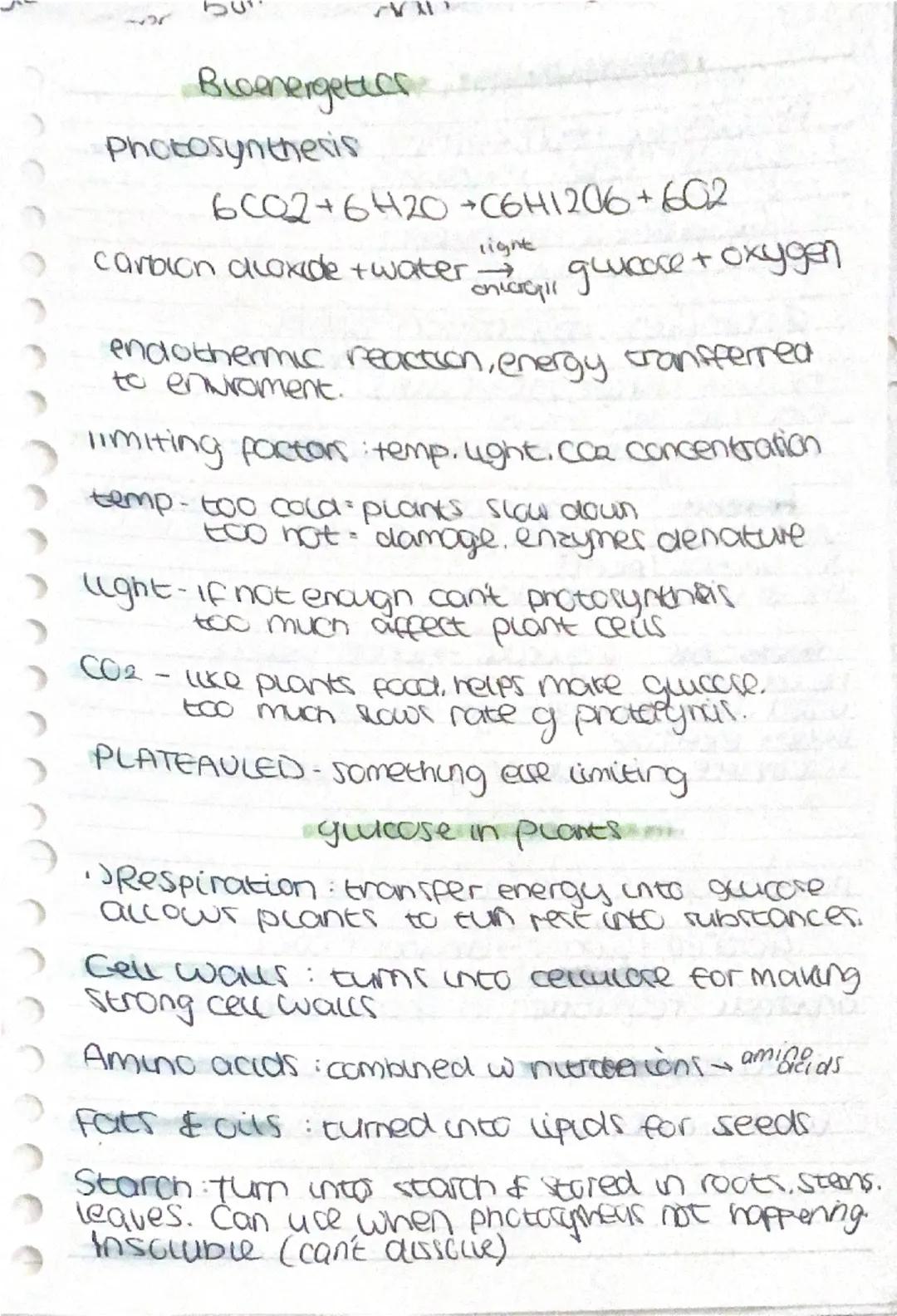 Bioenergetics
Photosynthesis
6002+6420 +C6H1206+602
carbon aloxide + water →
light
onical glucose + oxygen
спістор
endothermic reaction, ene