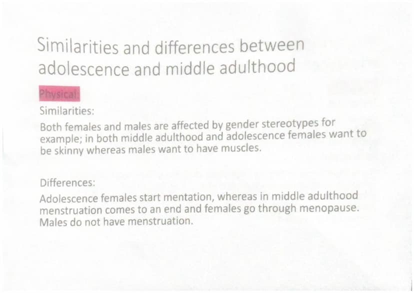 Adolescence 9-18 Physical development
Facial hair
ges
-gain weight
-body hair
-puberty
-acne
Host all baby teeth
Both
Intellectual
developme