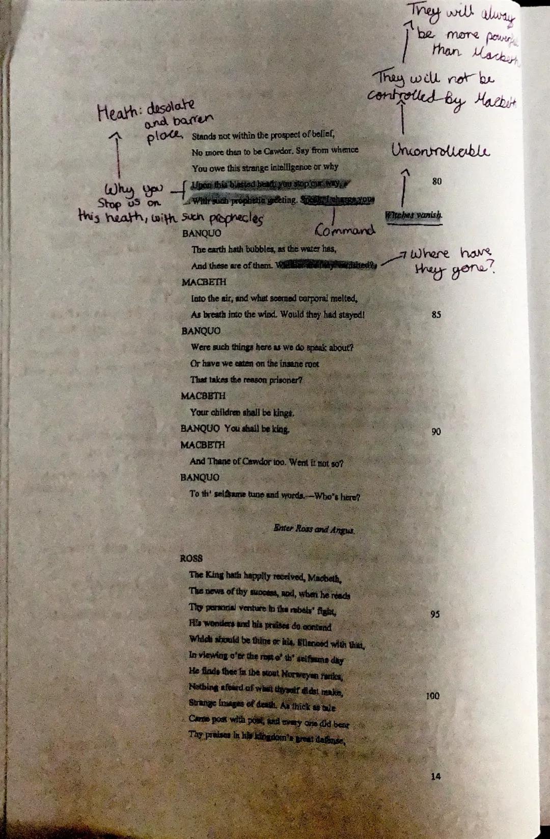 Scene 3
Thunder. Enter the three Witches.
FIRST WITCH Where hast thou been, sister?
SECOND WITCH Killing swine.
Whatever Macdonwald
Lost.
TH