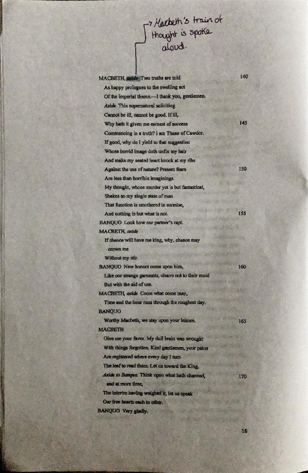 Scene 3
Thunder. Enter the three Witches.
FIRST WITCH Where hast thou been, sister?
SECOND WITCH Killing swine.
Whatever Macdonwald
Lost.
TH