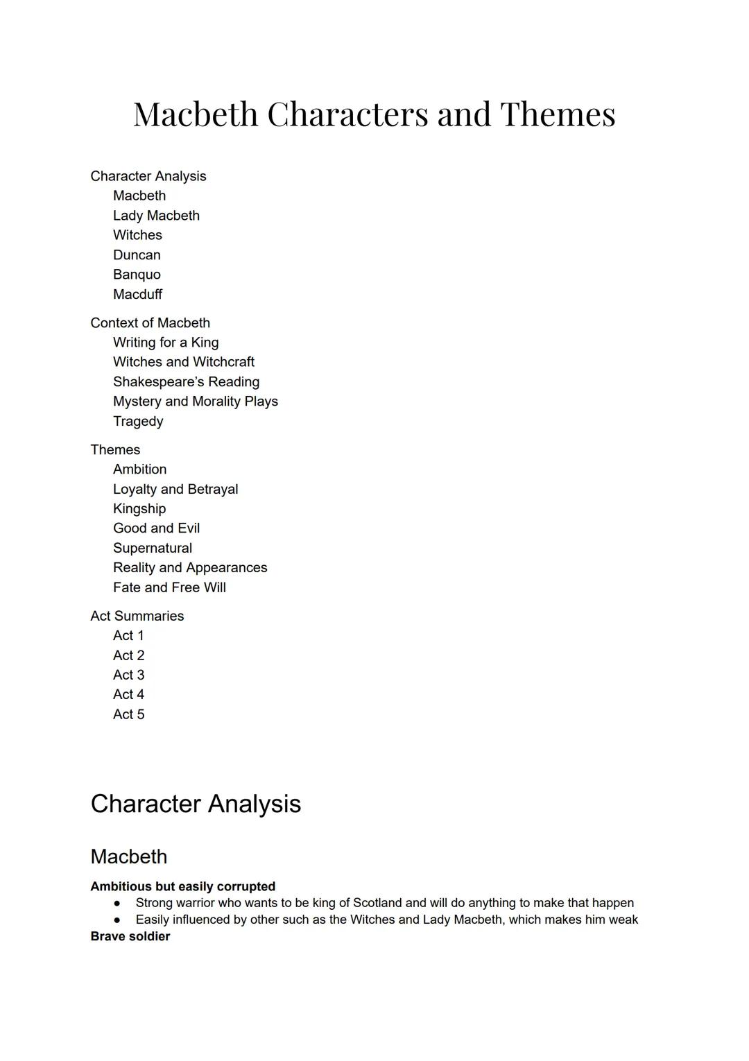 Meet the Characters of Macbeth: Simple Analysis with Quotes