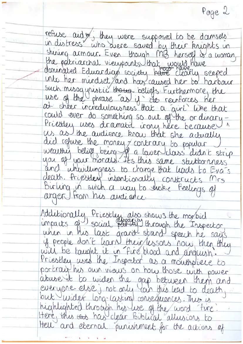 tola
Mr Cross
11x1/En
Page 1
1.)2) Priestley
uses an eclectic range of techniques and
literary devices to expose the harrowing, tragic conse