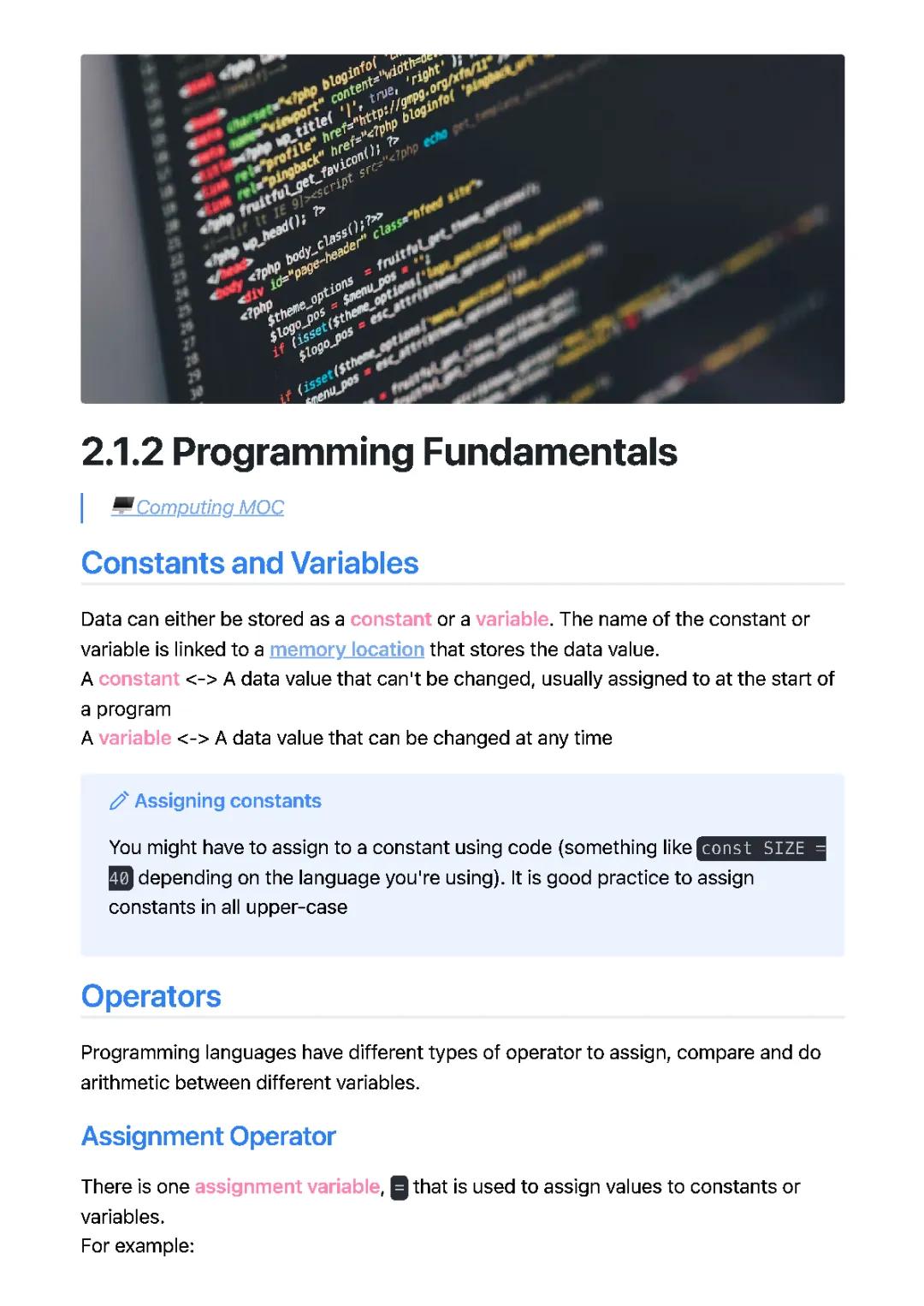 Programming Basics: Constants, Variables, and Operators for Kids