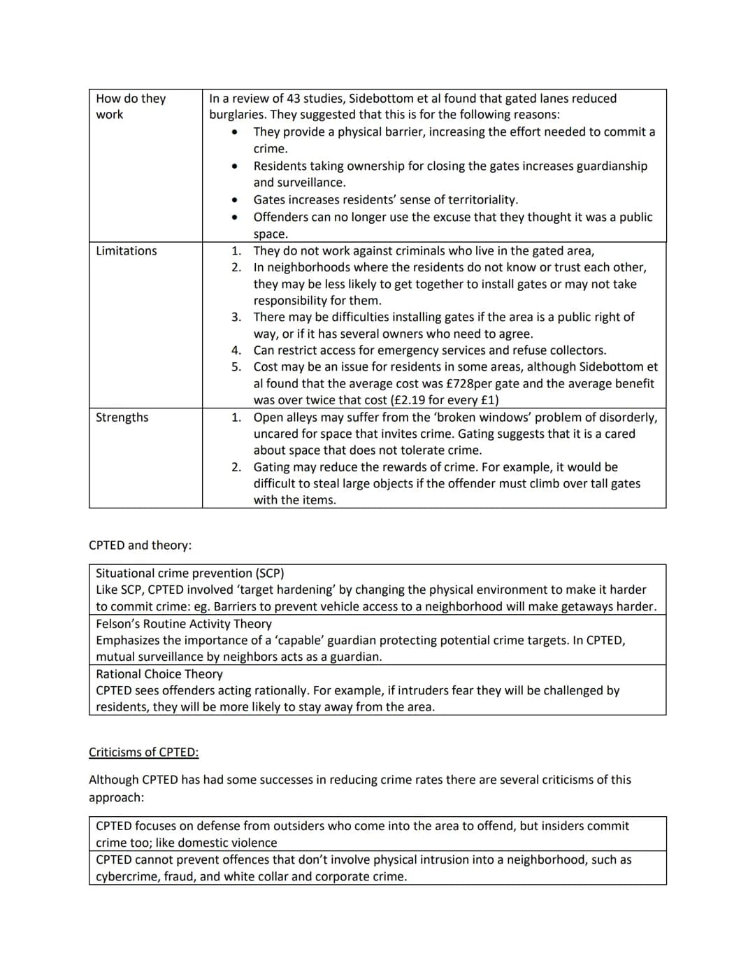 AC 3.2 describe the contribution of agencies to achieving social control
Environmental design:
Involves what a neighborhood looks like and h
