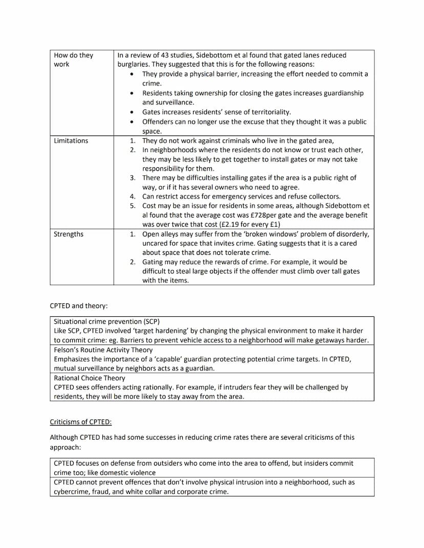 AC 3.2 describe the contribution of agencies to achieving social control
Environmental design:
Involves what a neighborhood looks like and h