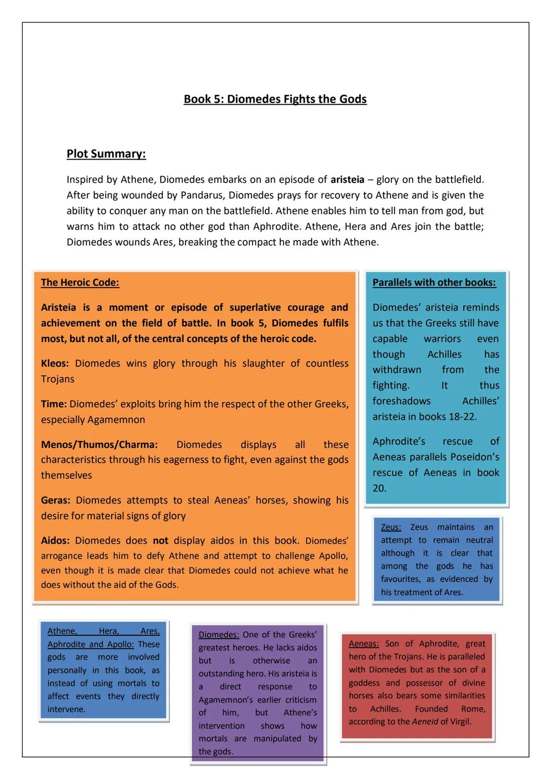 The Iliad
Revision Guide Book 1: Plague and Wrath
"Anger-Sing, Goddess the anger of Achilles son of Peleus, that accursed anger which brough