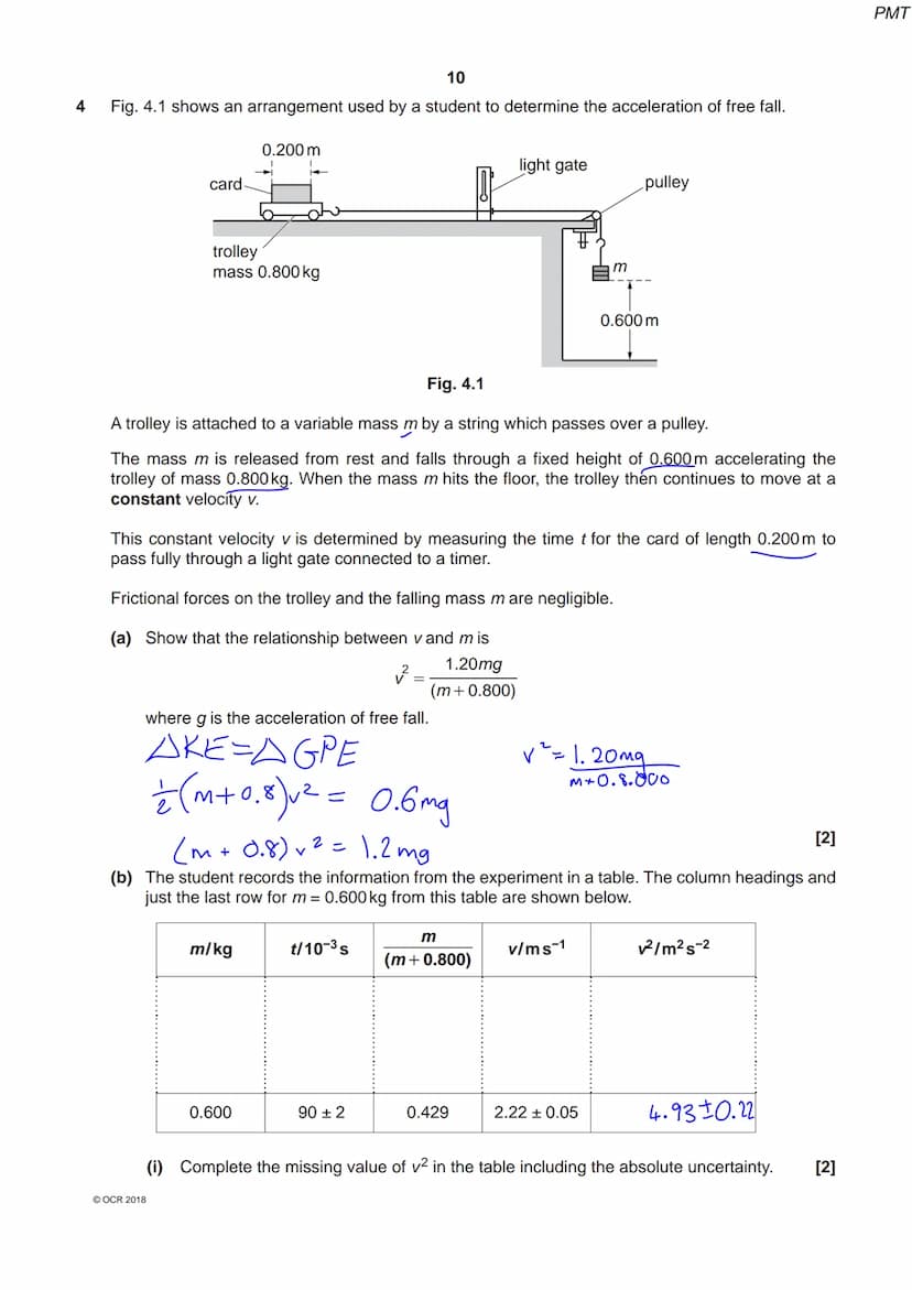 6905 1970 4
OCR
Oxford Cambridge and RSA
A Level Physics A
H556/03 Unified physics
Thursday 14 June 2018 - Morning
Time allowed: 1 hour 30 m