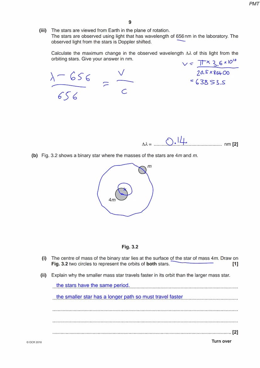 6905 1970 4
OCR
Oxford Cambridge and RSA
A Level Physics A
H556/03 Unified physics
Thursday 14 June 2018 - Morning
Time allowed: 1 hour 30 m