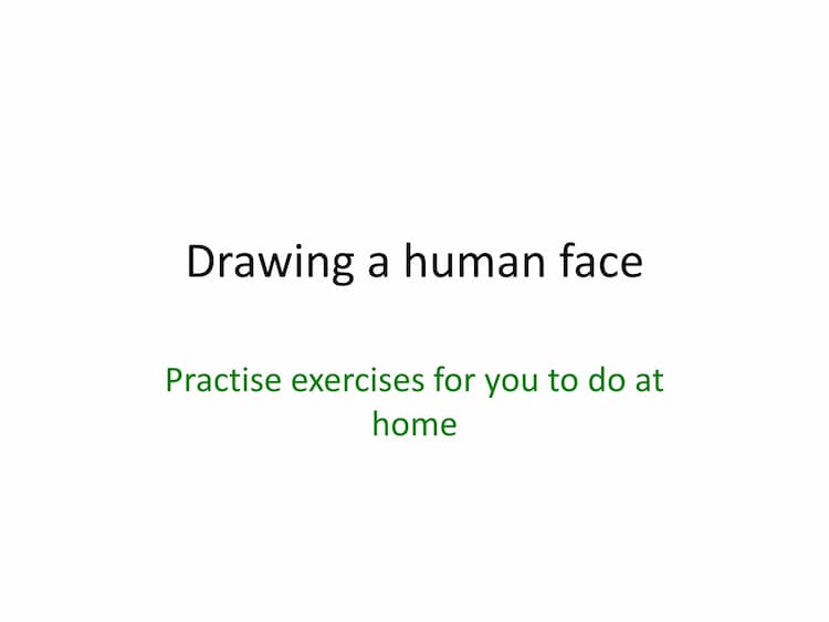 Know DRAWING A HUMAN FACE  Y7-8 thumbnail