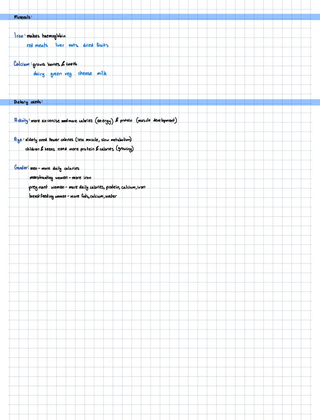 # SECTION 2:

DIET AND NUTRITION:

Food

Diet: what you eat

Food is needed for: Energy (Joules [J])

Repair

Growth

Keeping warm

Movement