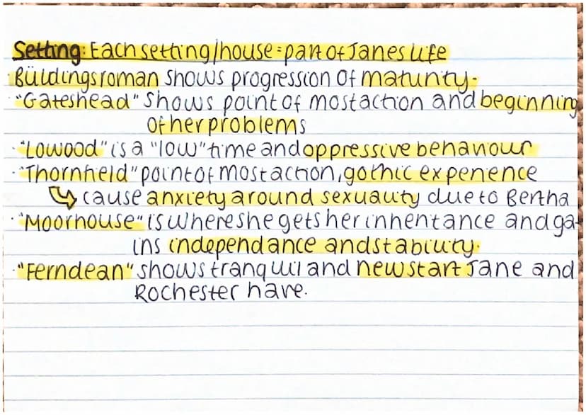 Religion: Jane has an innerstruggle between morals and
pleasure.
Jane experiences intwences of religion through characters. T
Mr Brocklehurs
