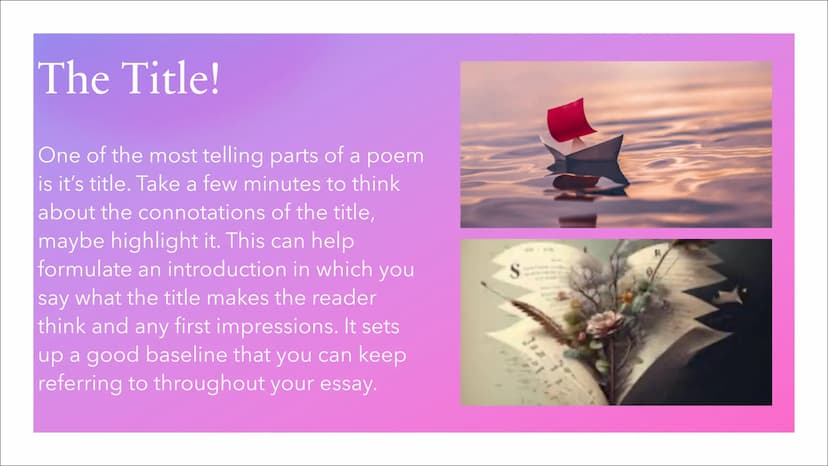 Top Tips for Unseen
Poetry Introduction
Unseen Poetry is the last section in English
Literature paper 2. It is worth less marks than the
oth
