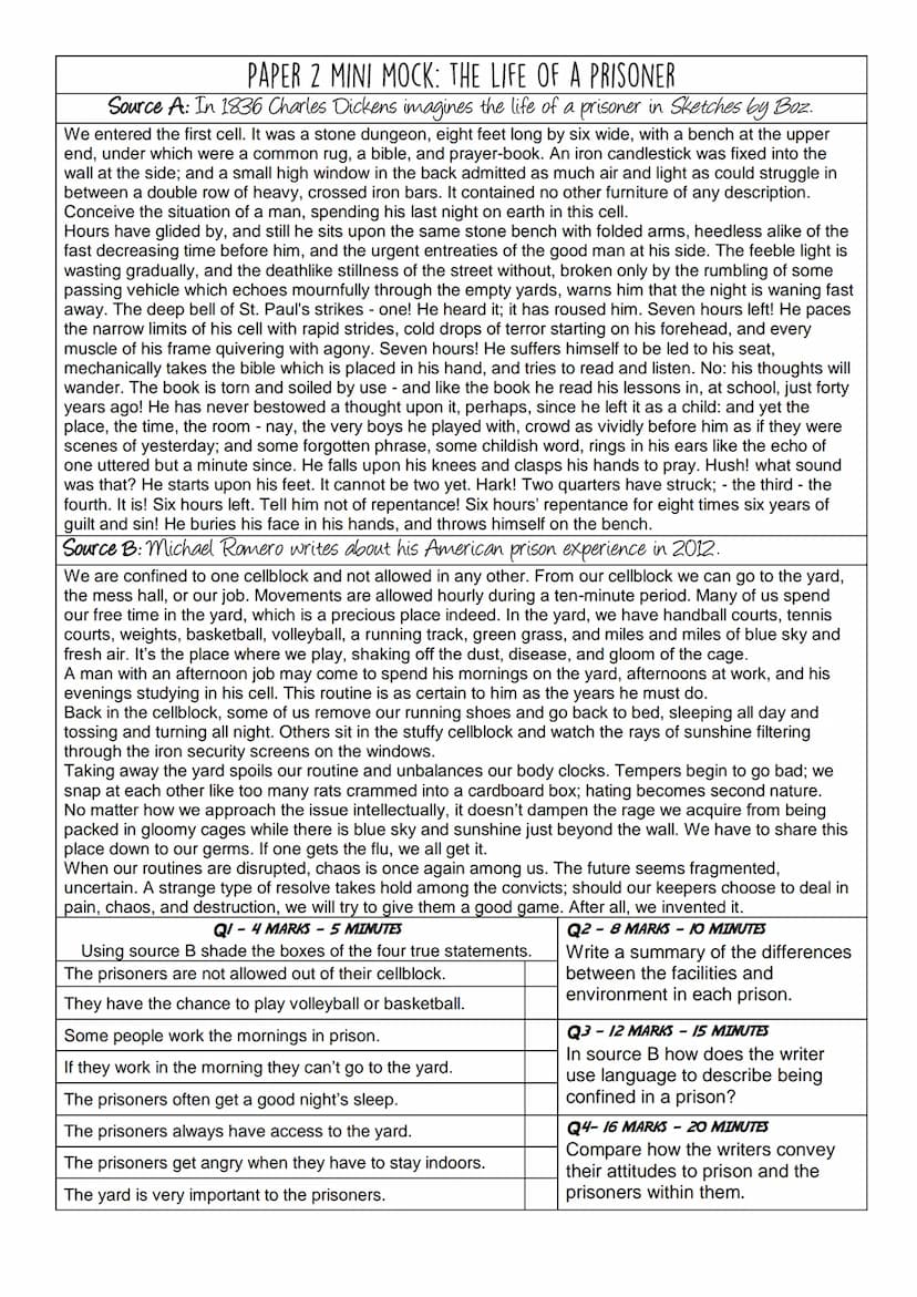 PAPER 2 MINI MOCK: GENDER
Source A: A transcript of Emma Watson's speech to the UN in 2014 beginning the HeForShe Campaign.
Men, I would lik