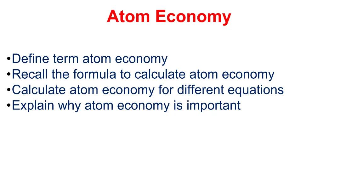 Atom Economy