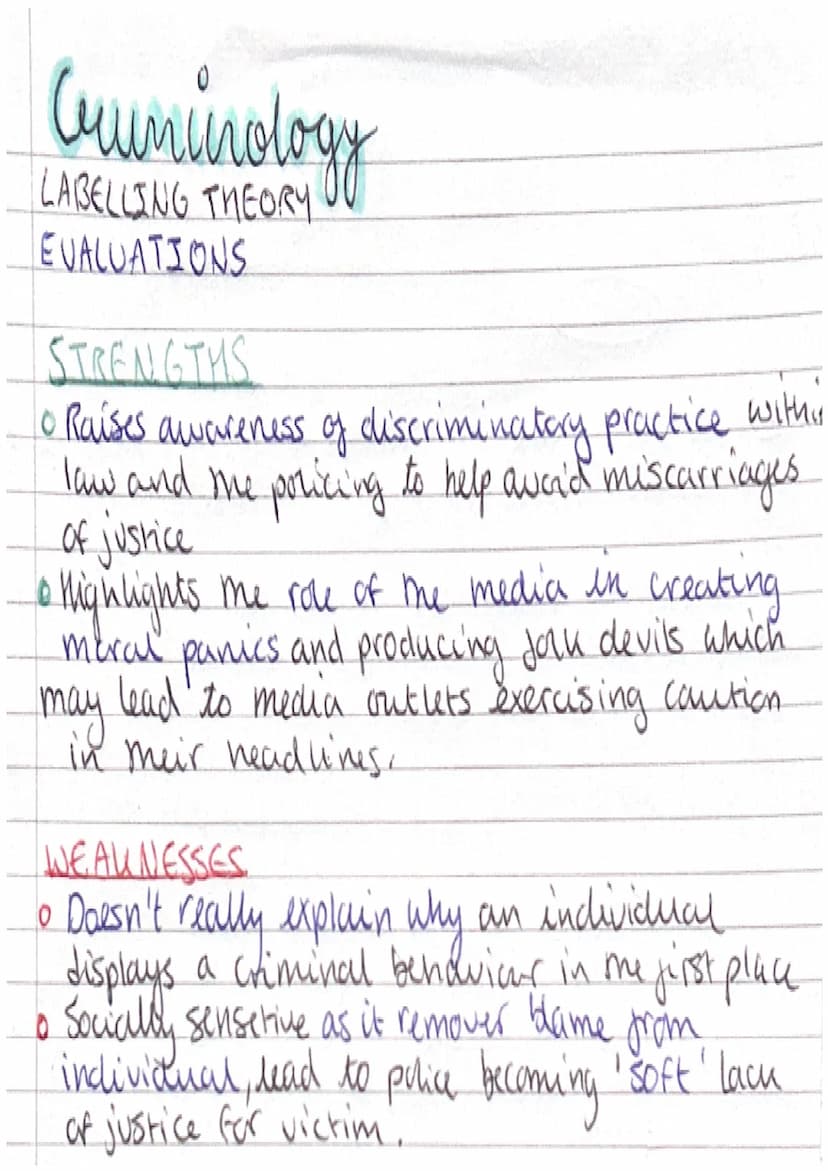 Criminology
GE CREME
SOCJOLOGS CAL THEORY
INTERACTIONISM (LABELLING)
- A micro
теску
developed by a number of SOCJOLOGISTS
that jocuses not 