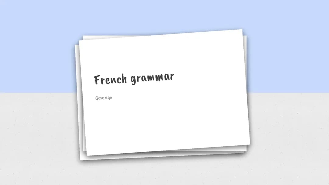 French grammar gcse level