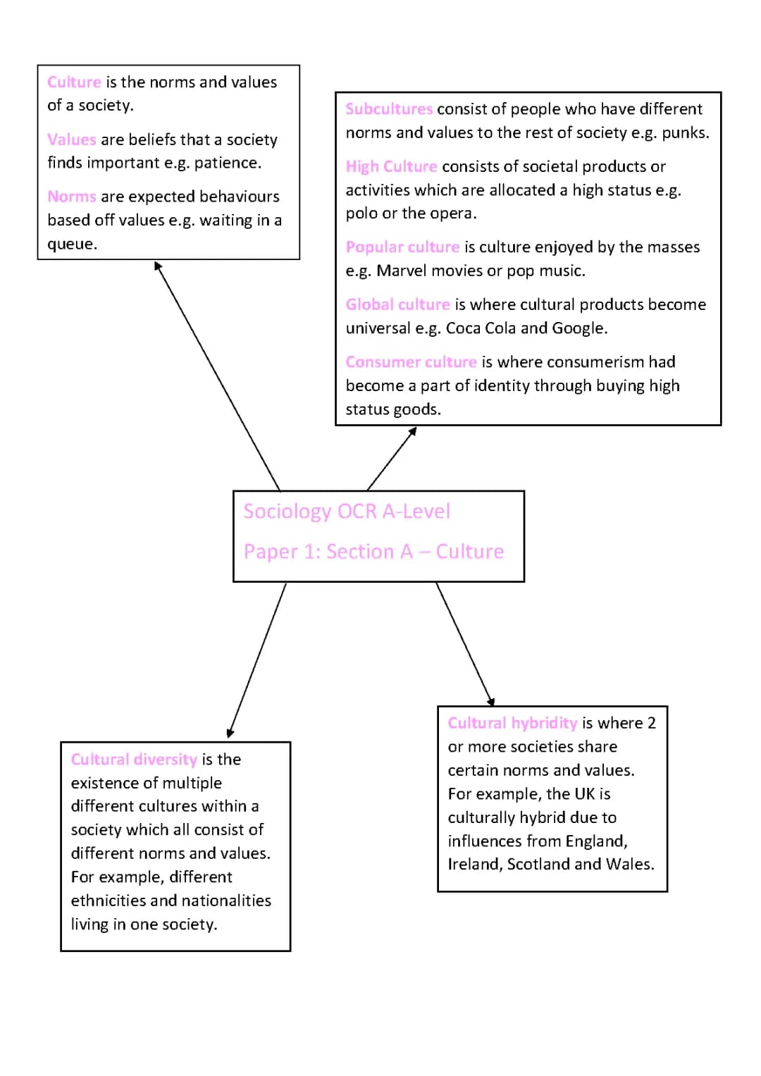 A Level Sociology Culture Definitions and Examples for Kids