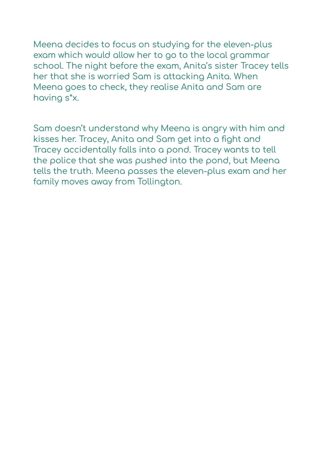 Anita And Me:
Key Points:
• Anita and Me was written by actor and comedian
Meera Syal.
•
The story is about nine-year-old British Indian gir