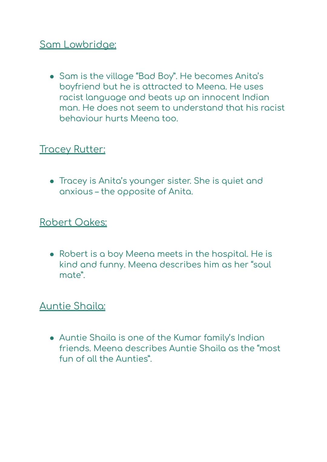 Anita And Me:
Key Points:
• Anita and Me was written by actor and comedian
Meera Syal.
•
The story is about nine-year-old British Indian gir