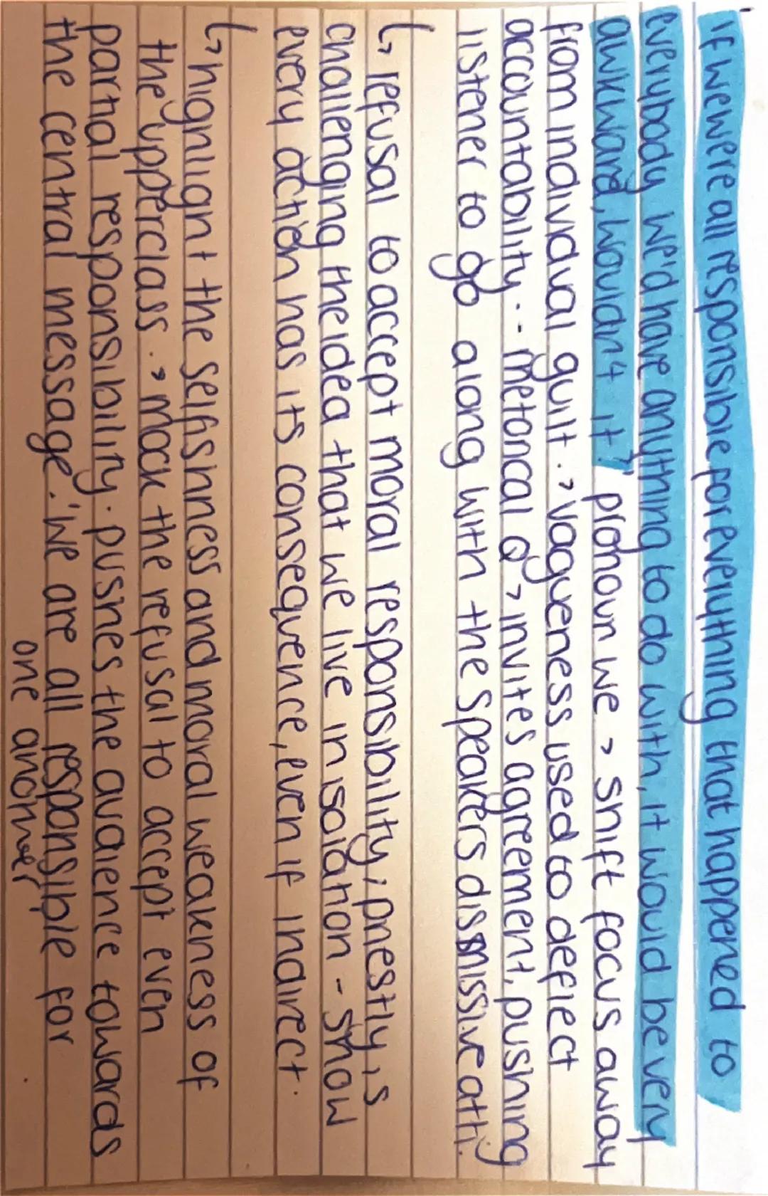 # INSPECTOR CALLS
# MR. BIRLING
Quotes
Analysis
english paper 2 - if we were all responsible for everything that happened to
- everybody we'