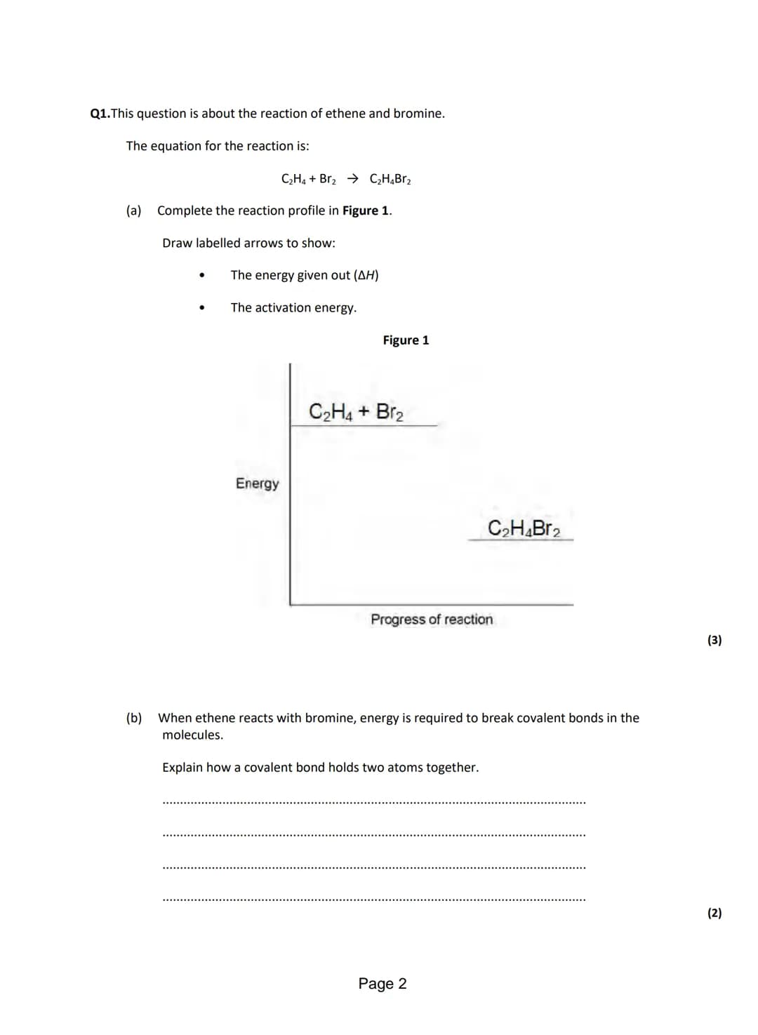 
<p>Q1. A student investigated the temperature change when zinc reacts with copper sulfate solution. The student used a different concentrat