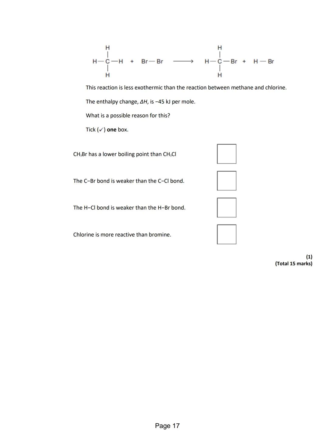 
<p>Q1. A student investigated the temperature change when zinc reacts with copper sulfate solution. The student used a different concentrat