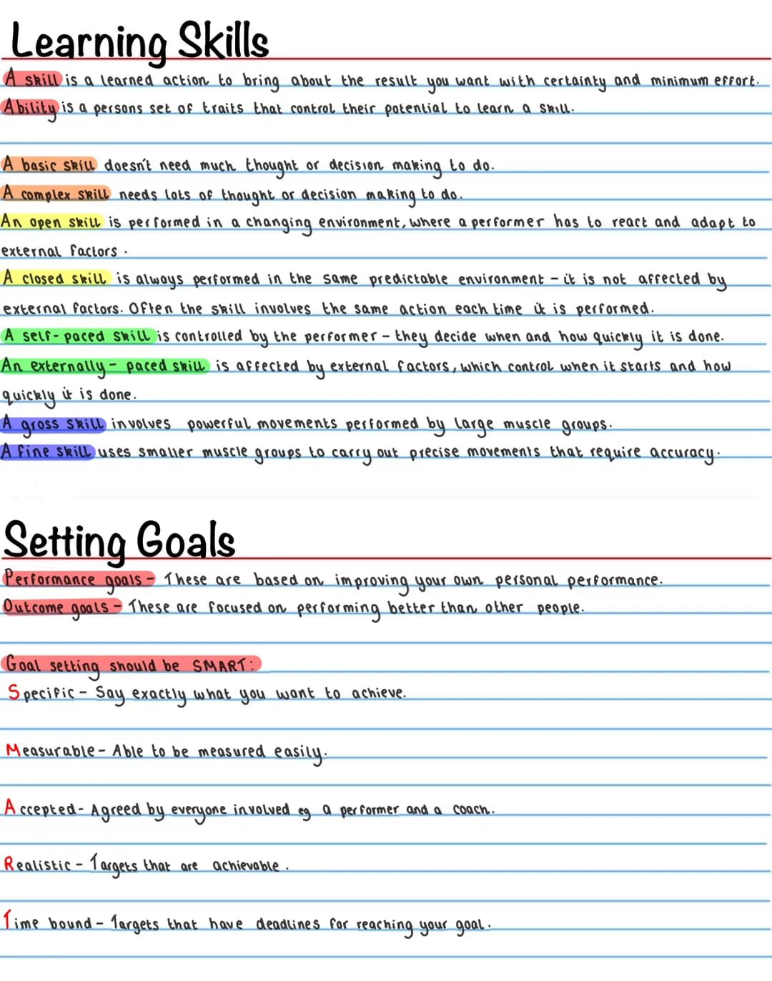 Learning Skills
A skill is a learned action to bring about the result you want with certainty and minimum effort.
Ability is a persons set o